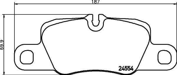 HELLA PAGID Комплект тормозных колодок, дисковый тормоз 8DB 355 019-871